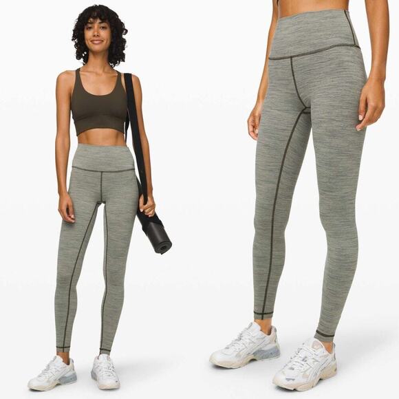 Lululemon Wunder Under High Rise Tight 28" - Wee Are From Space Sage Dark Olive - Picture 1 of 4